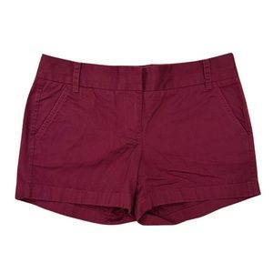 J. Crew Burgundy Red Chino Shorts